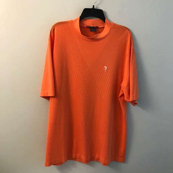 Tiger Woods orange golf shirt - Picture 1 of 9